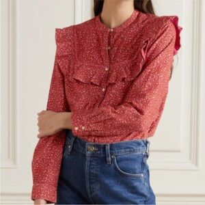 DOEN Austen Corduroy Top in California Wildflower Floral Print M